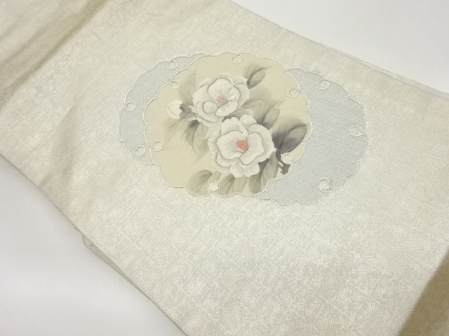 JAPANESE NAGOYA OBI / EMBROIDERY / GRID